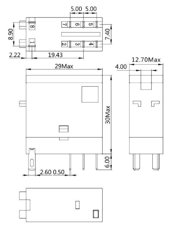 Реле электромагнитное ORJ-2S-L/AC